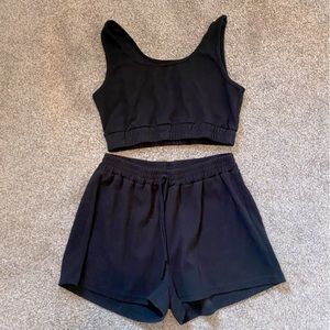 Matching bralette and shorts set